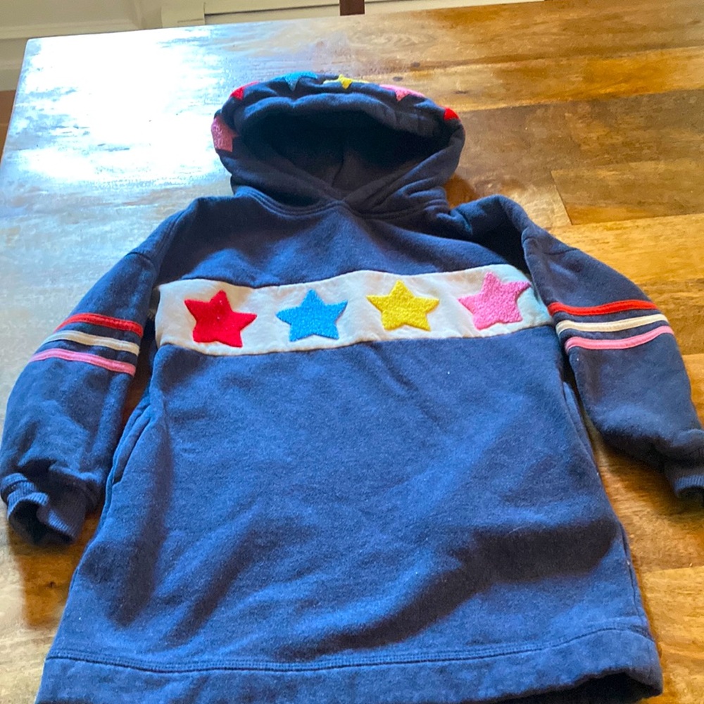 Mini Boden Hoodie Sweatshirt Dress 5-6y